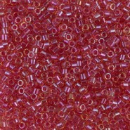 Miyuki delica beads 10/0 - Lined light cranberry ab DBM-62